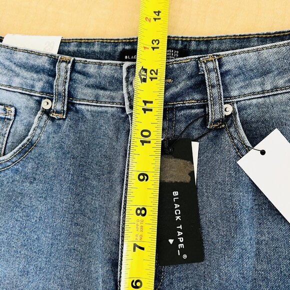 Black Tape Women Blue Denim Jeans Size 29 Kim High Rise Straight Leg Stretch NWT - Picture 10 of 11